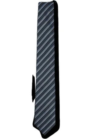 HUGO BOSS Gravata de seda pura com listras diagonais jacquard tecidas