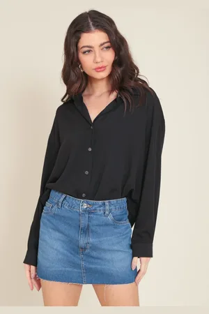 Pop Me Camisa Alongada Oversized em Viscolinho