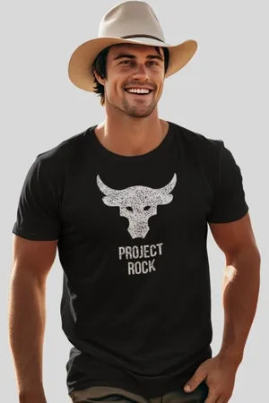 Cold Camiseta Masculina Country Rodeio Pião Touro PRETO-PROJECT-ROCK