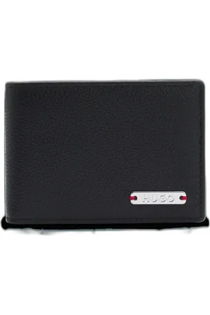 HUGO BOSS Porta-Cartões De Couro Granulado Com Placa De Logo
