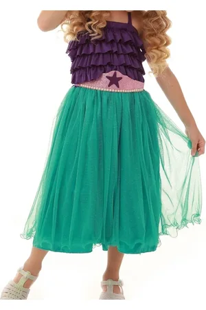 Muvile Fantasias Infantil - Fantasia Muvilê, Vestido Sereia Princesa do Mar Com Tiara