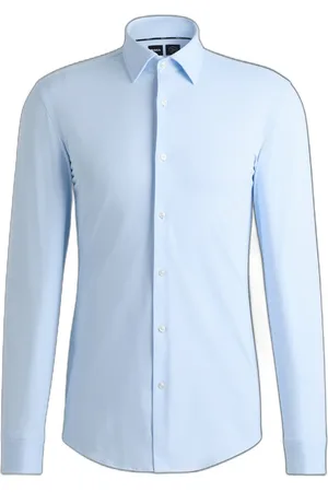HUGO BOSS Camisa Slim-Fit Em Material Stretch De Alto Desempenho