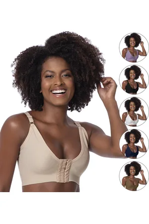 Gabi Kit 3 Soutiens Reforçados Microfibra Cirúrgico Pós Operatório Silicone Multicolorido