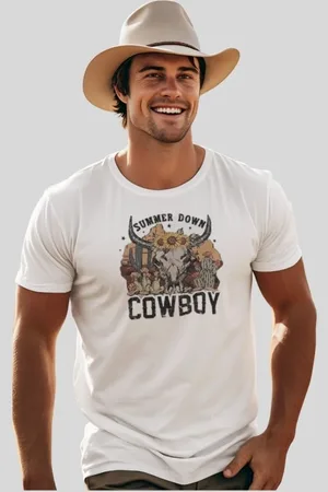 Cold Camiseta Masculina Country Rodeio Pião Touro BRANCO-SUMMERDOWN