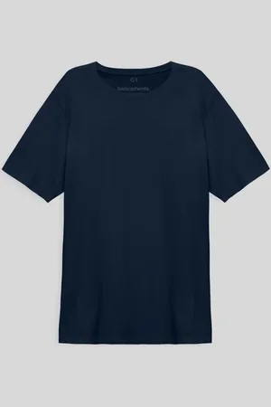 Basicamente. Camiseta Reta Masculina Gola C Super