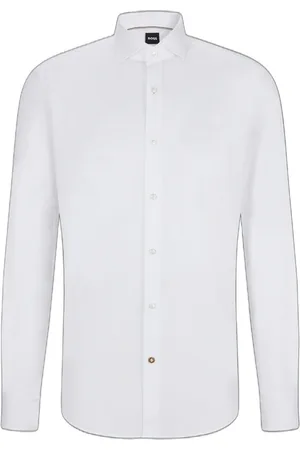 HUGO BOSS Camisa Regular Fit Em Sarja De Algodão Stretch