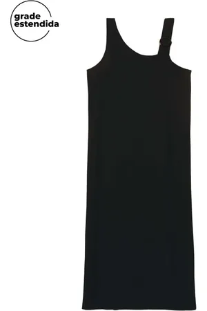 Marialicia Vestido Feminino Alça de Fivela