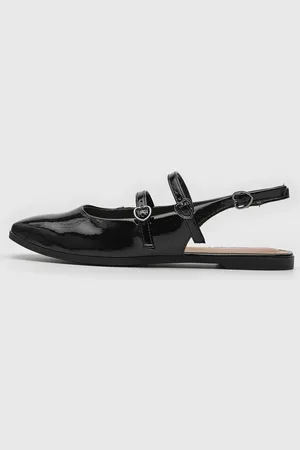 Dakota Sapatilha Slingback Mary Jane Preta