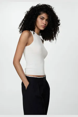 MANGO Regata Ajustada Ribana Off-White