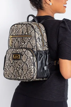 Andrea Vinci Mochila pequena de couro estampado Zoey