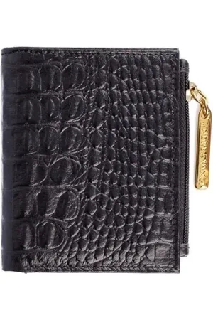 Andrea Vinci Carteira feminina de couro croco Lilian 11x9,5cm