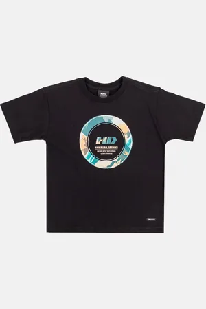 HD Hawaiian Dreams Infantil - Camiseta HD Juvenil In The Top Preta