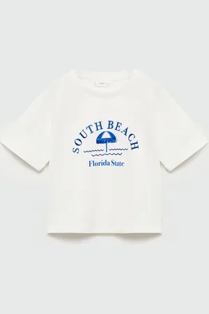 MANGO Infantil - Camiseta MANGO Full Print Off-White