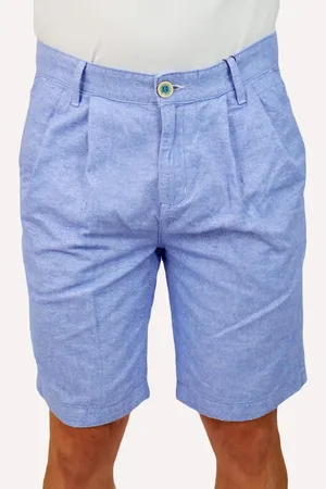 Dudalina Bermuda Masculina Sarja Right Oxford Azul Claro Incolor
