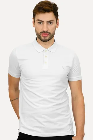 Reserva Polo Masculina Piquet Clássica Off-White Incolor