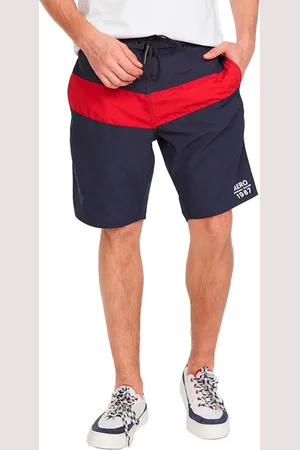 Aeropostale Bermuda Masculina Boardshorts Red Sash Original Vermelho/ Azul Marinho Incolor