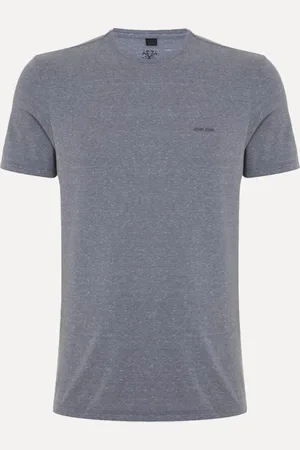 John John Camiseta Masculina Regular Single Basic Azul Incolor