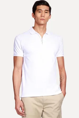 Aramis Polo Masculina Piquet Ziper All White Branca Incolor