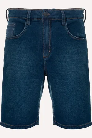 John John Bermuda Jeans Masculina Lausanne Azul Médio Incolor