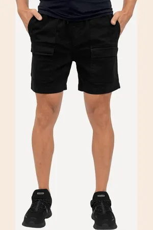 Calvin Klein Bermuda Jeans Masculina Cordão Color Cargo Preta