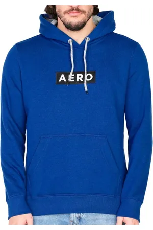Aeropostale Moletom Masculino Hoodie Aero Block Azul Escuro Incolor