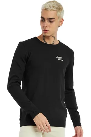 Aeropostale Suéter Masculino Tricot Orig Brand Preto