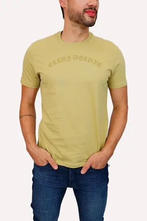 Ellus Camiseta Masculina Cotton Fine Deluxe Gothic Classic Mostarda
