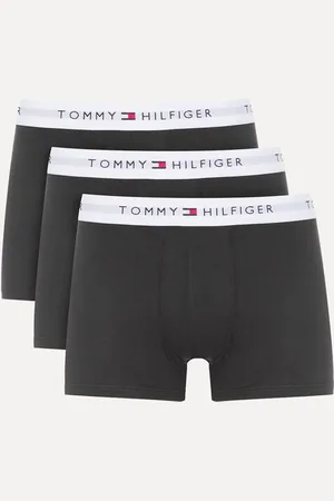 Tommy Hilfiger Cueca Cotton Stretch Trunk Preta Pack 3UN