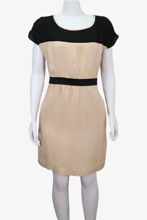 EMIGÊ Vestido Zara Casual Curto Bicolor Produto Gentilmente Usado