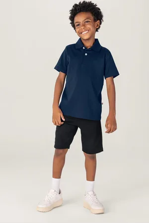 Brandili Infantil - Camisa Polo Básica Menino Em Malha