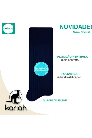 Selene Kit 2 Pares Meia Social Masculina Algodão 8006