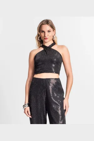 Endless Blusa Cropped Feminina Transpassada