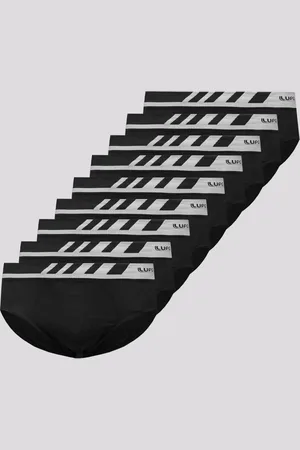 LUPO Kit 9 Cuecas Slip Microfibra Sem Costura Pret