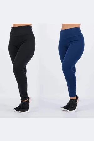 Costa Rica Kit de 2 Calças Legging Feminina Preta e Marinho