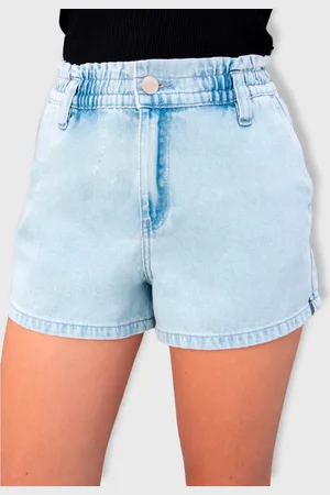 Revanche Shorts Jenas Slouchy Light Blue Feminino Herstal