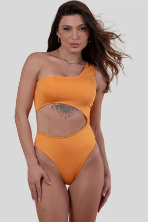 Diluxo Maiô Body Buraco Ombro Só Recorte Poliamida Mula Manca Liso Elastano Verão