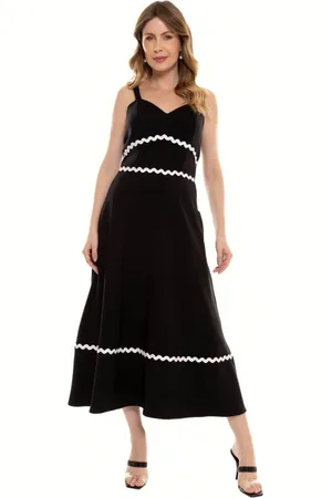 Bisô Vestido Midi Liso Sianinha