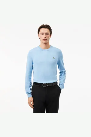 Lacoste Suéter masculino Gola Redonda de Algodão Orgânico