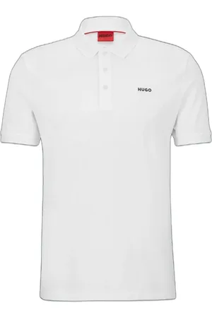 HUGO BOSS Camisa Polo Piquet De Algodão Com Estampa De Logotipo