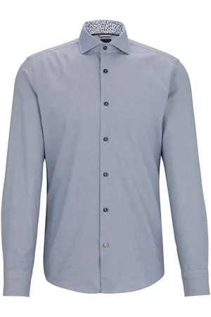 HUGO BOSS Camisa Casual-Fit Em Algodão Estruturado
