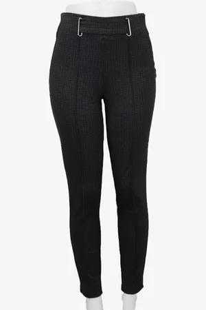EMIGÊ Calça Cortelle Skinny Xadrez Simétrica Preta Produto Gentilmente Usado