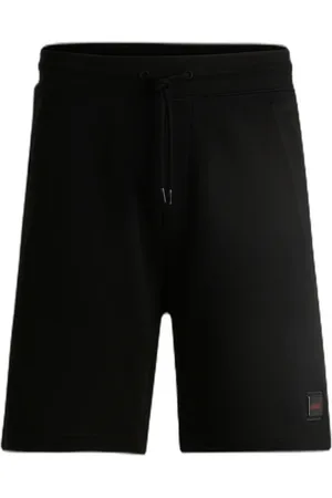 HUGO BOSS Shorts Relaxed-Fit De Algodão Com Acabamento De Logo