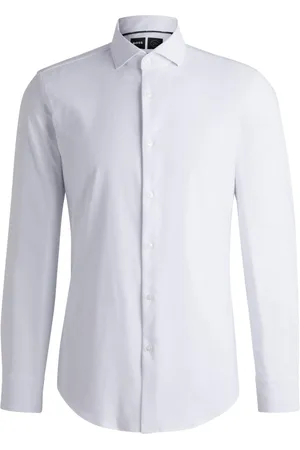 HUGO BOSS Camisa Slim-Fit Em Material Stretch De Alto Desempenho