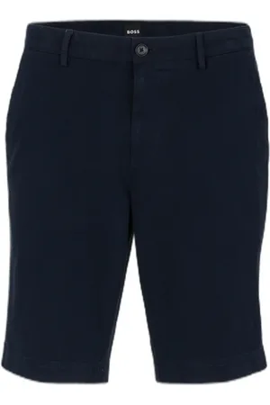 HUGO BOSS Shorts Slim Fit Em Gabardine De Algodão Stretch