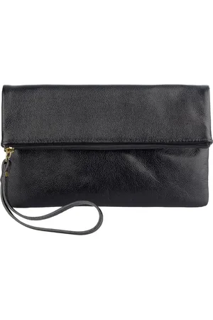 Andrea Vinci Clutch de couro liso Nikki