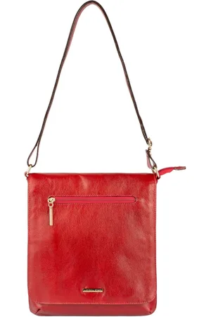 Andrea Vinci Bolsa transversal grande de couro liso Karina