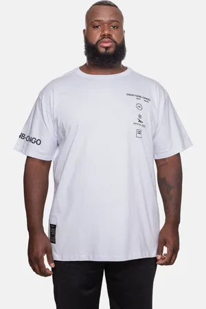 Onbongo Camiseta Plus Size Masculina Estampada Branca