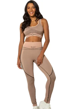 TRIFIL Calça Legging Sport Sem Costura Com Secagem Rápida Macadâmia