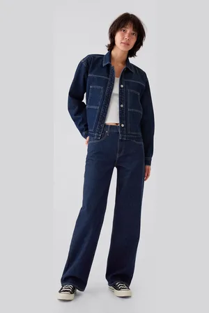 GAP Calça Jeans Reta Dark Rinsed