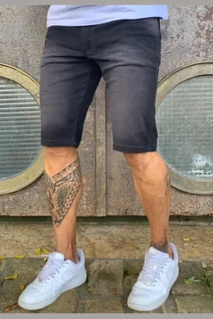 Alleppo Jeans Bermuda Jeans Grafite 100% Algodão Zurique